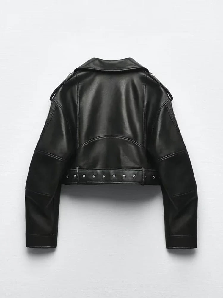 Reese | Oversized Loose Pu Faux Leather Short Jacket