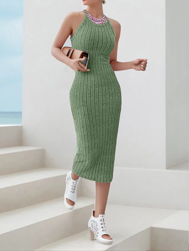 Ruth | Bodycon Ribbed Knit Tank Dress