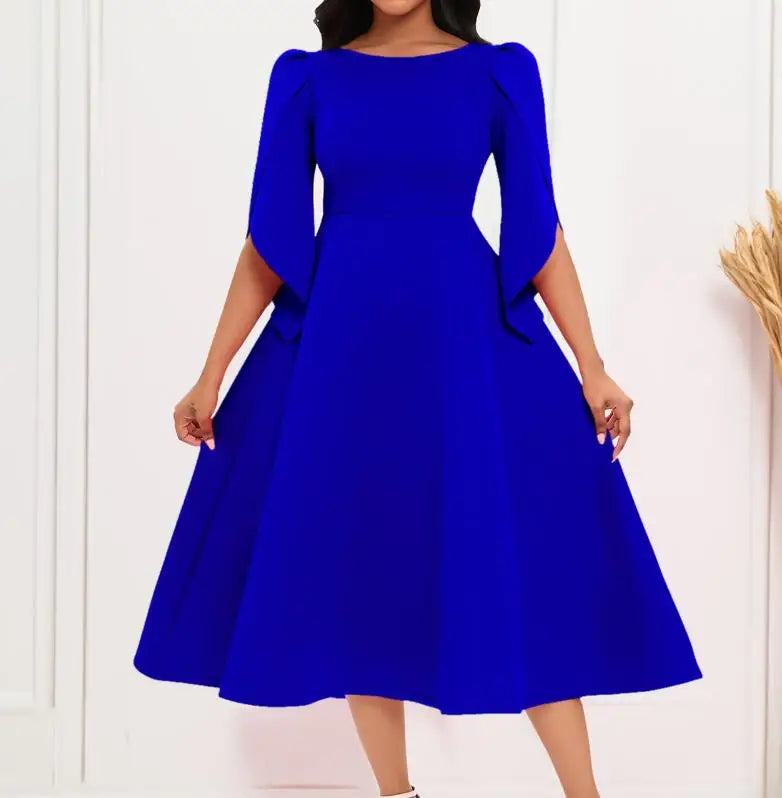 Gemma | Elegant Party Round Neck Slim Evening Dress