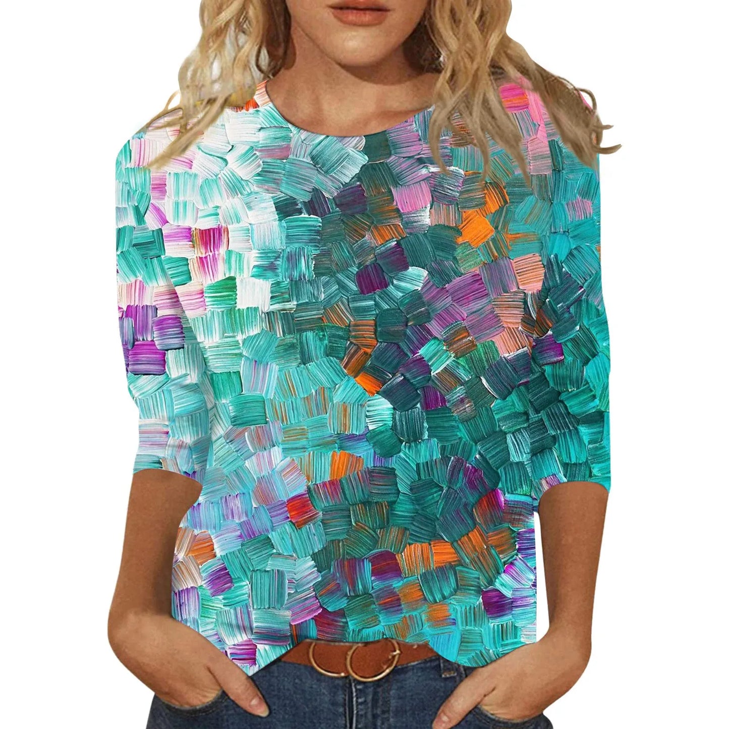 Madilyn | 3/4 Sleeve Shirts Graphic Tees