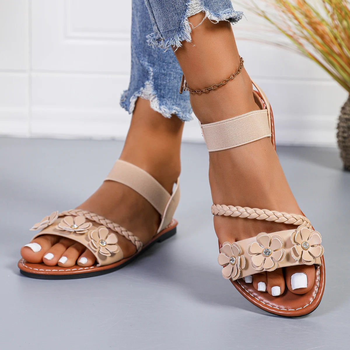 Maia | Casual Open-toed Flats Sandals