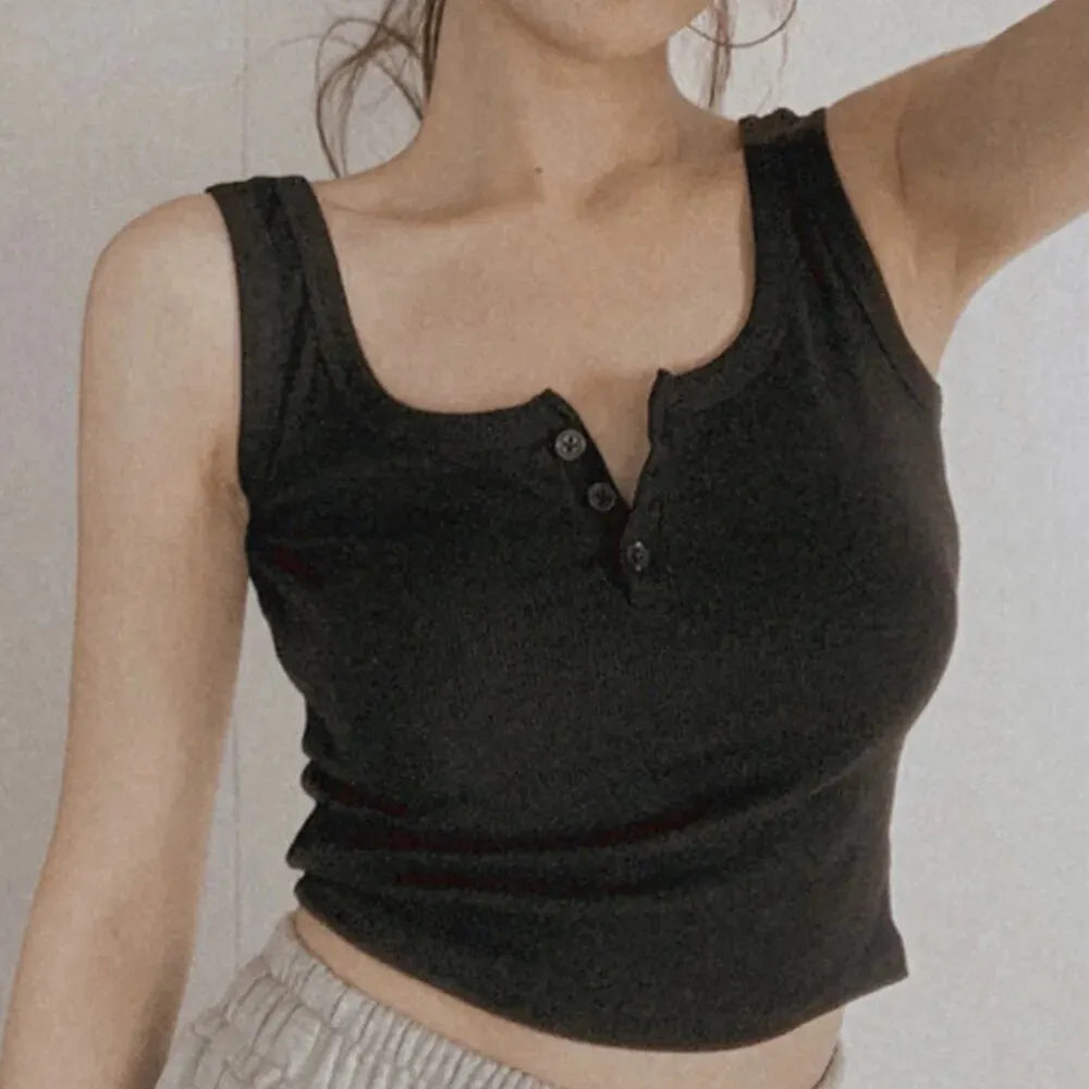 Reign | Button Down Sleeveless Blouse