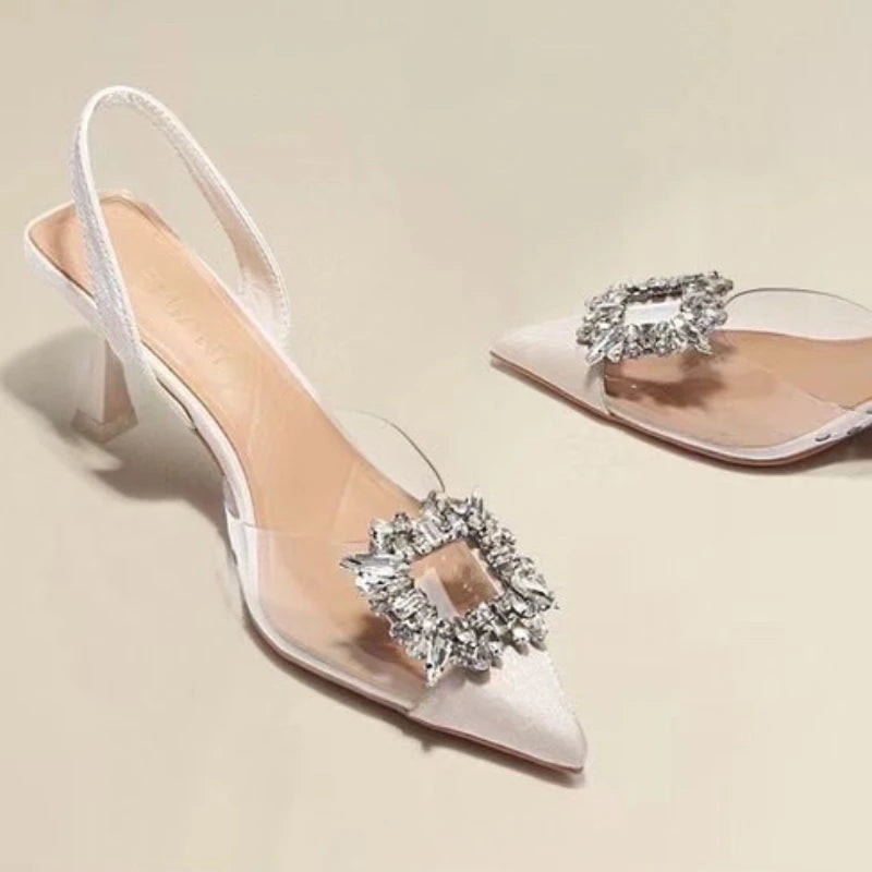 Ava | Transparent Pointed Toe High Heels - TrendHavenCo
