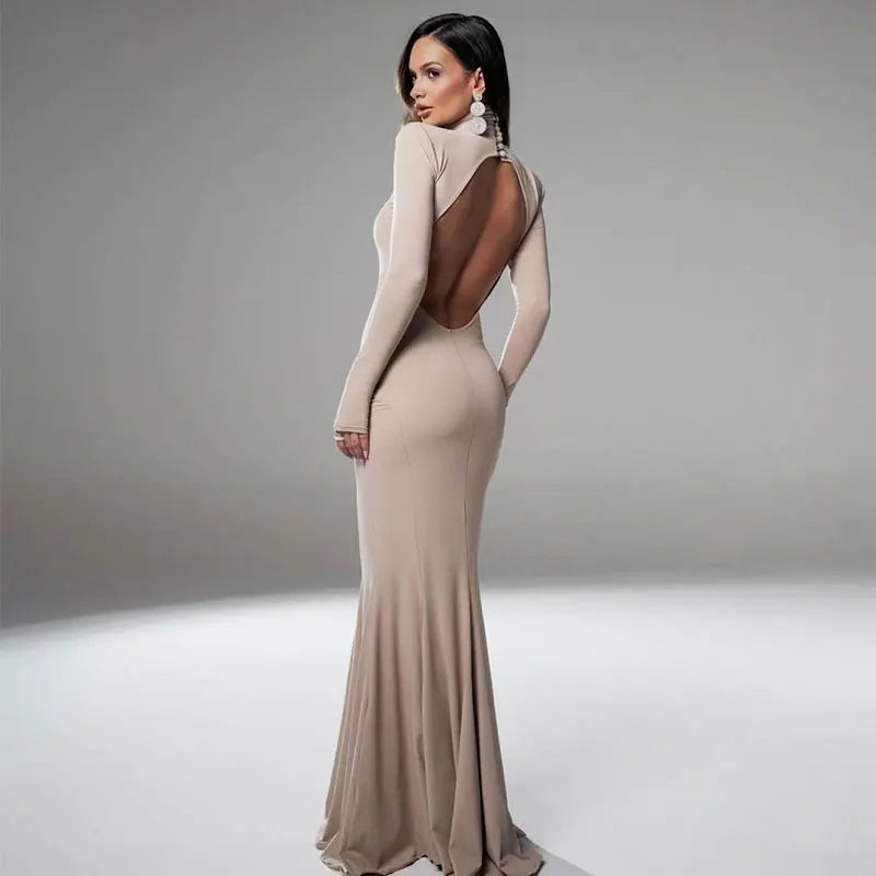 Mackenzie | Sexy Solid Backless Elegant Dress
