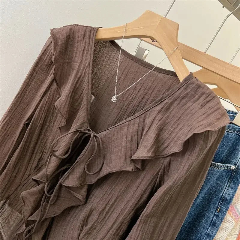 Anya | Ruffled Flared Shirts Blouse