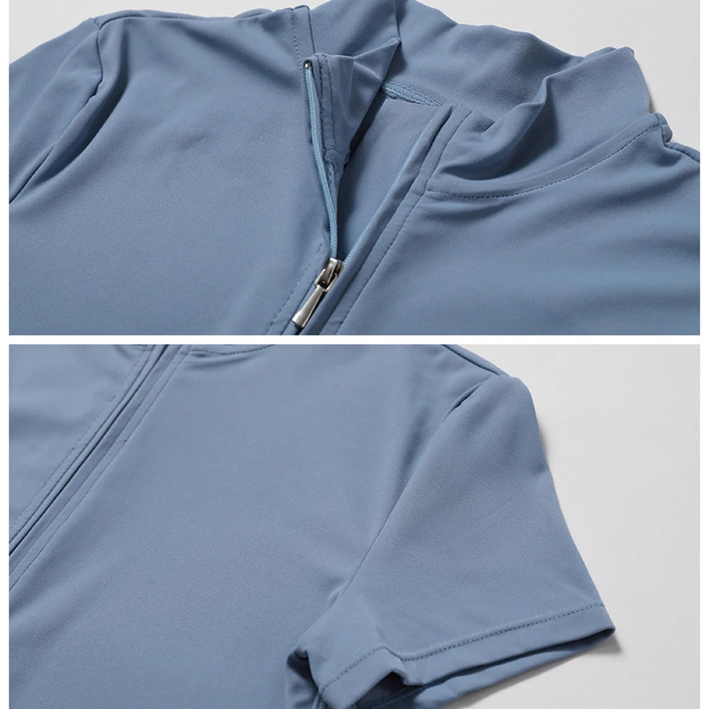 Alisson | Gym Short Sleeve Jump Suit