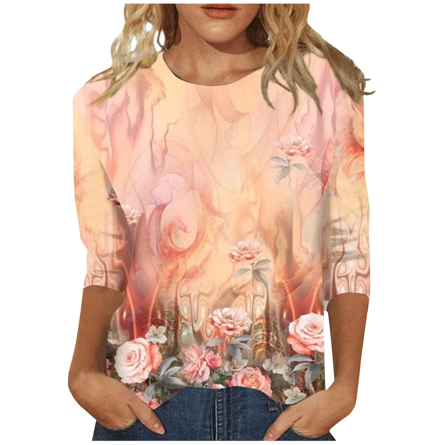 Madilyn | 3/4 Sleeve Shirts Graphic Tees
