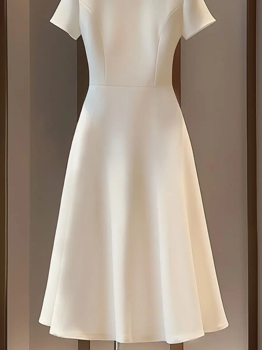 Annabelle | Simple Patchwork A-line Skirt Dress