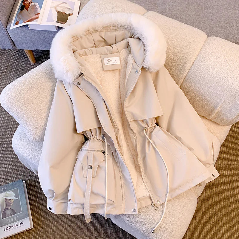 Piper | Fleece Lined Hood Down Jacket Coat