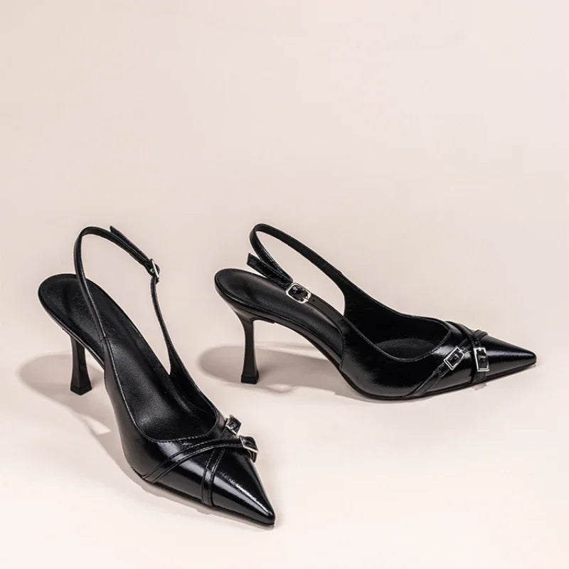 Luna | Pointed Toe High-heeled Shoes - TrendHavenCo