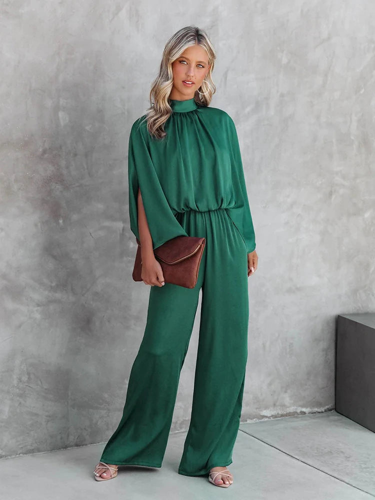 Makayla | Casual Long Sleeve Wide Legs Jumpsuit