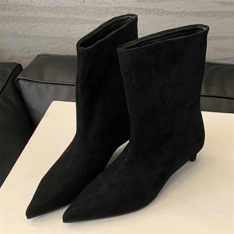 Isabelle | Pointed Toe Ankle Boots - TrendHavenCo