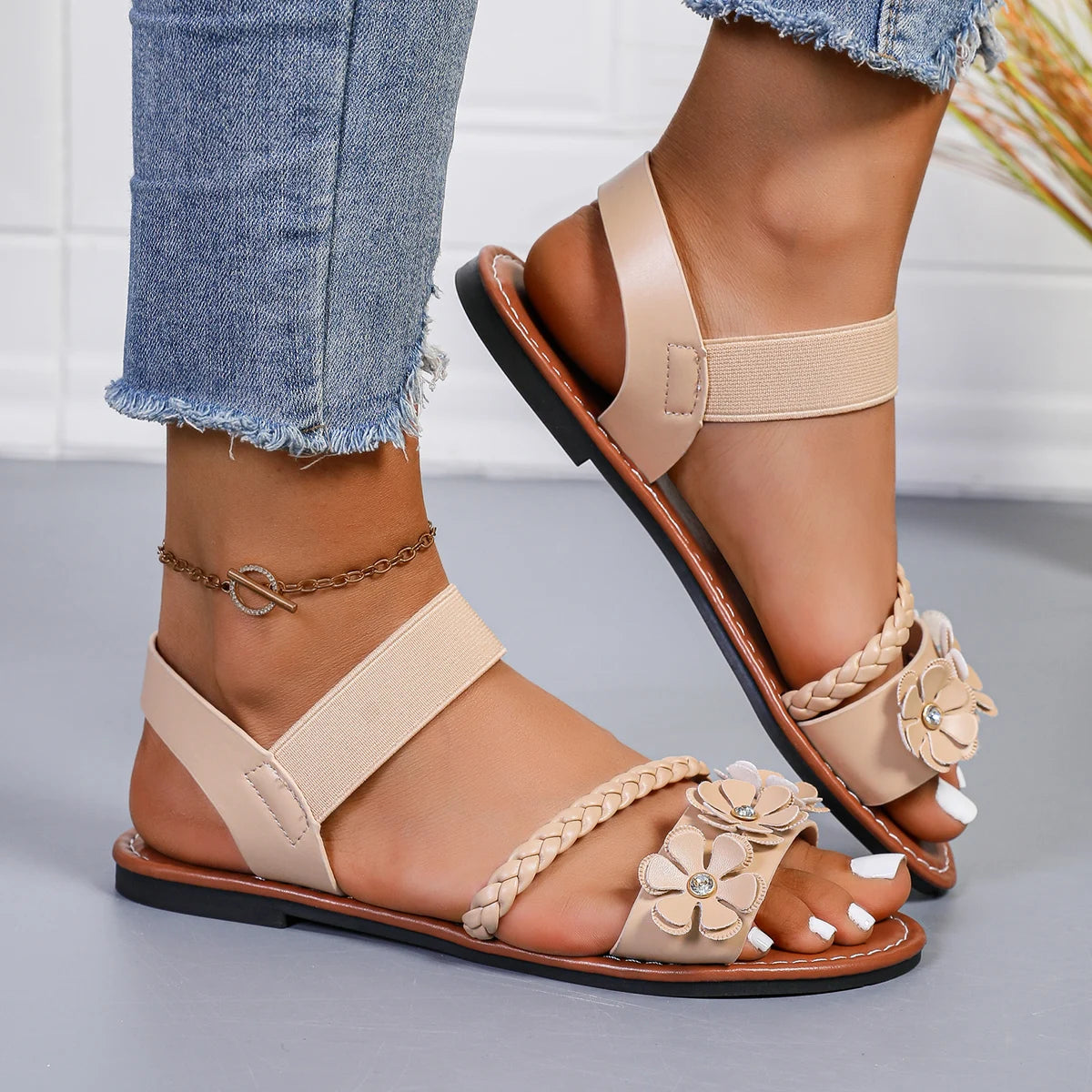 Maia | Casual Open-toed Flats Sandals