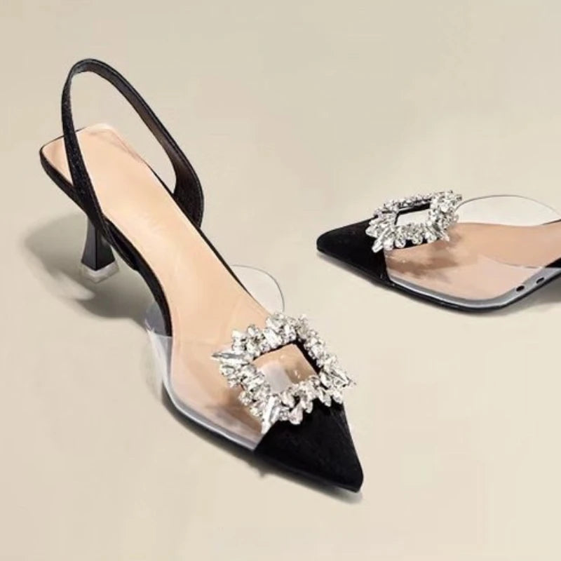 Ava | Transparent Pointed Toe High Heels - TrendHavenCo