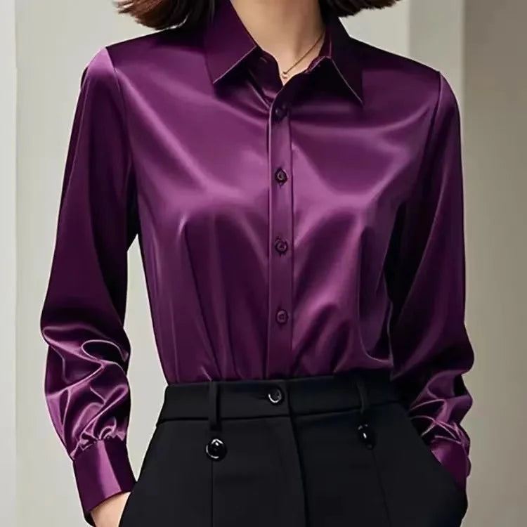Alessandra | Plain Long Sleeve Blouse
