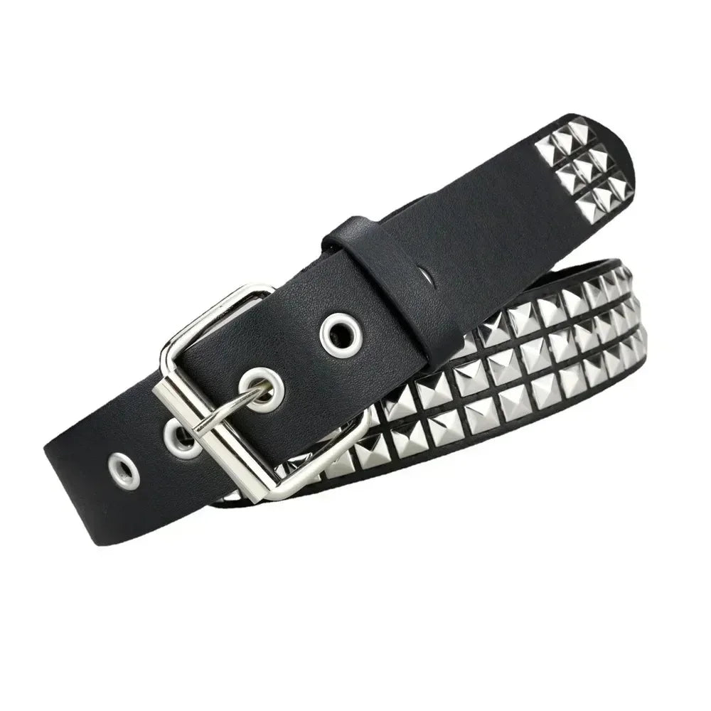 Mila | Square Bead Rivet Belt - TrendHavenCo