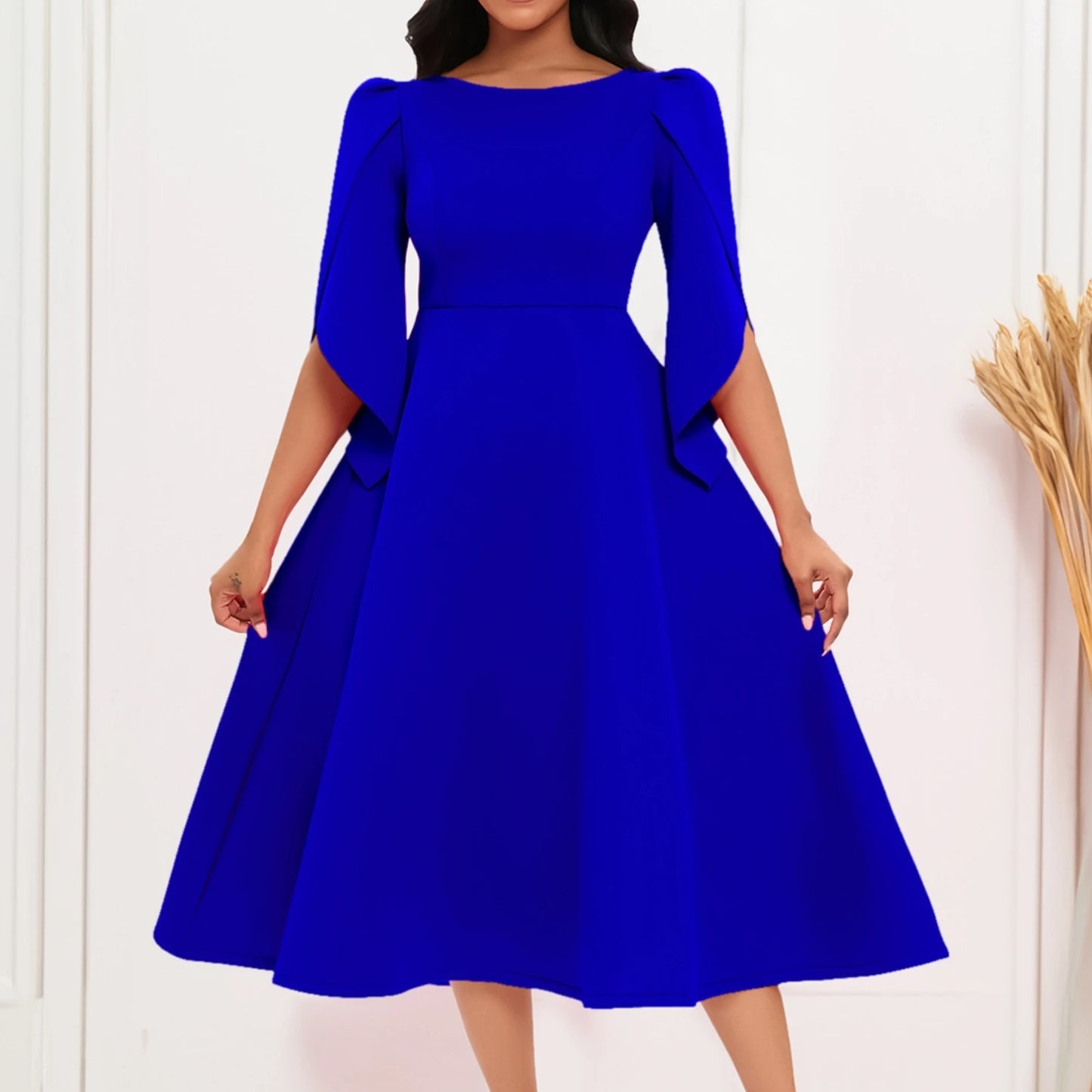Gemma | Elegant Party Round Neck Slim Evening Dress