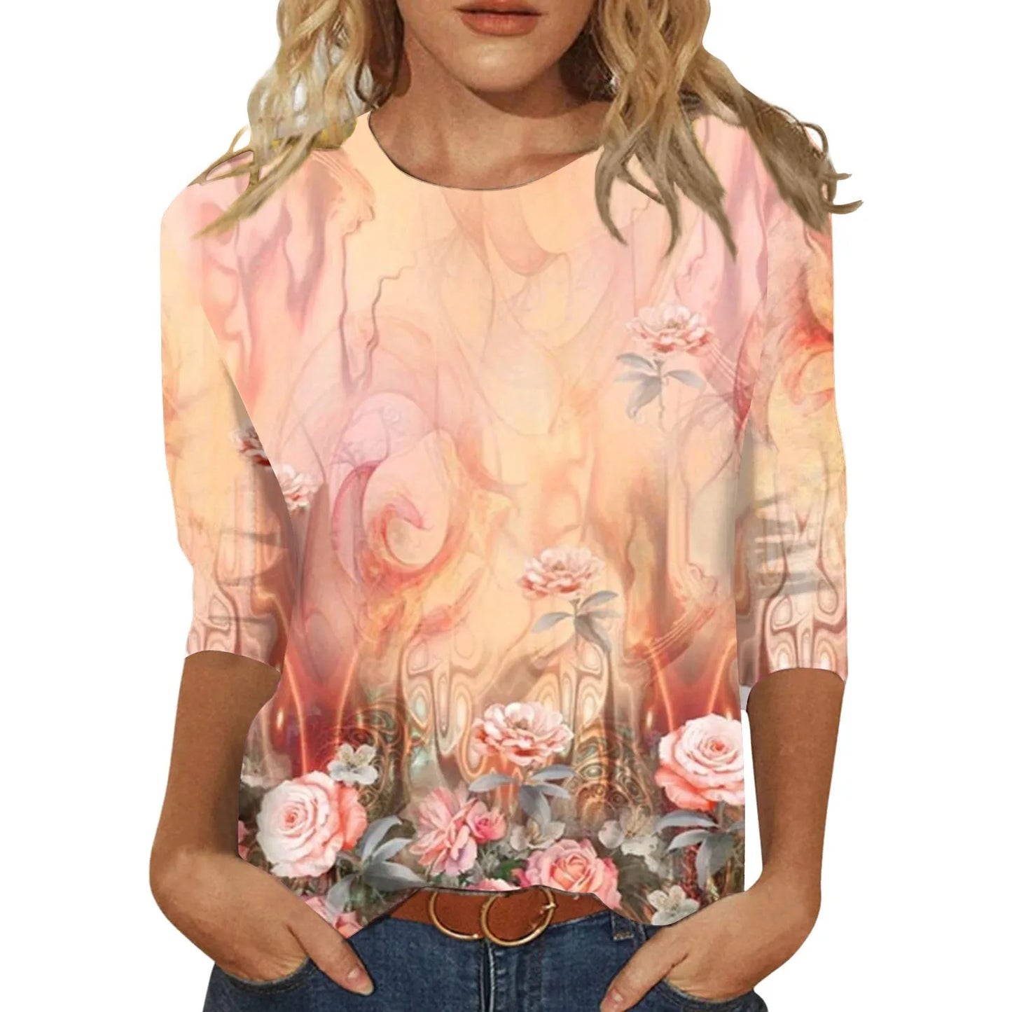 Madilyn | 3/4 Sleeve Shirts Graphic Tees