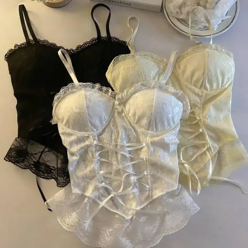 Cassandra | Sexy Crop Top Corset Lace Bandage T-shirt