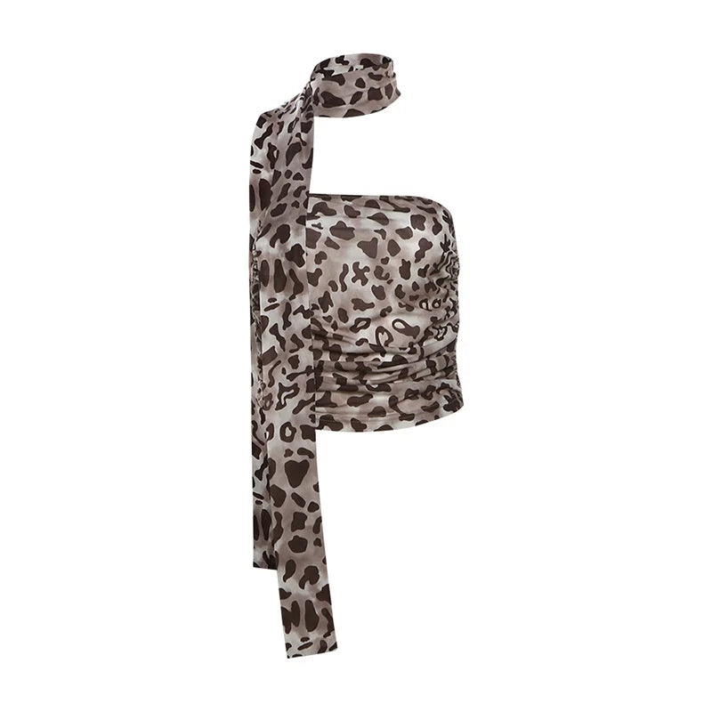 Maddison | Women Tulle Leopard Print Top Skirt