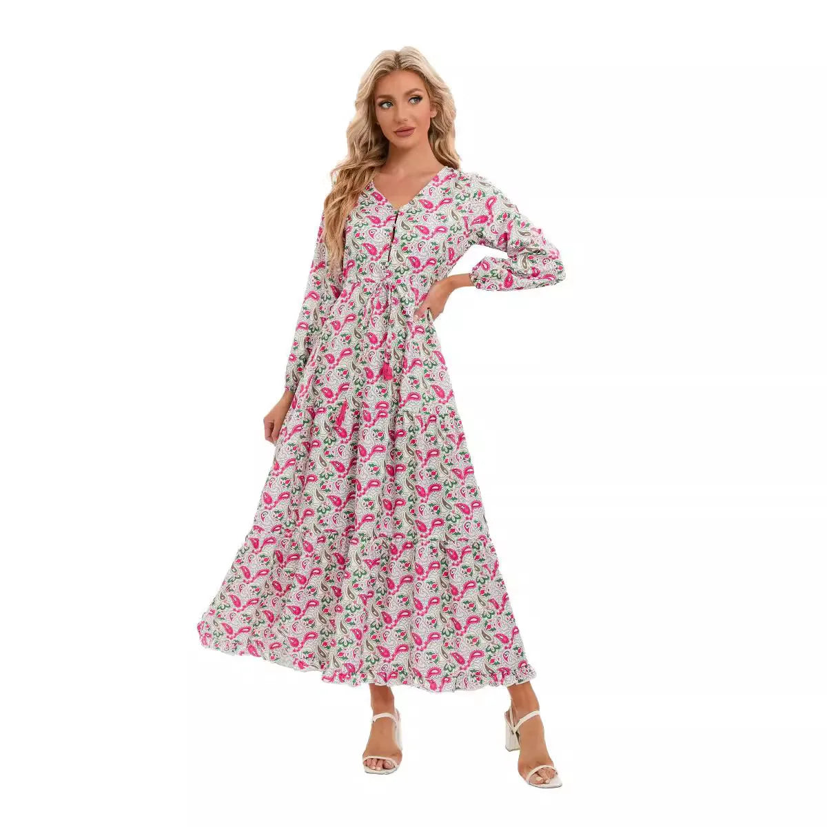 Lucille | Flower Bohemian Long Maxi Dress