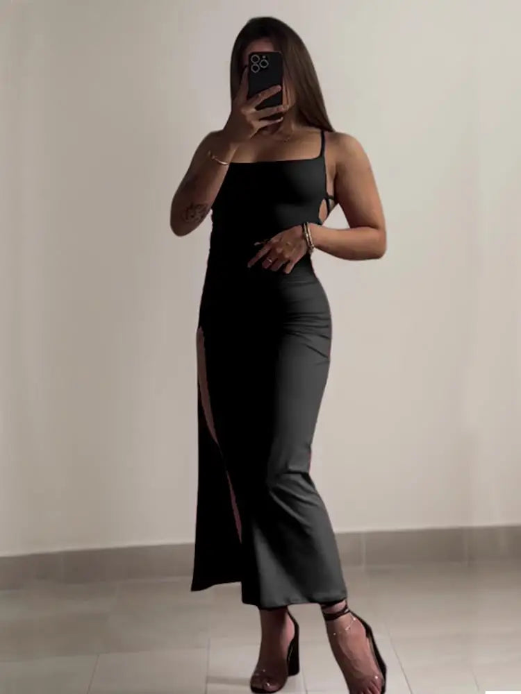 Ruby | Halter Strap Hip-Hugging Dress - TrendHavenCo
