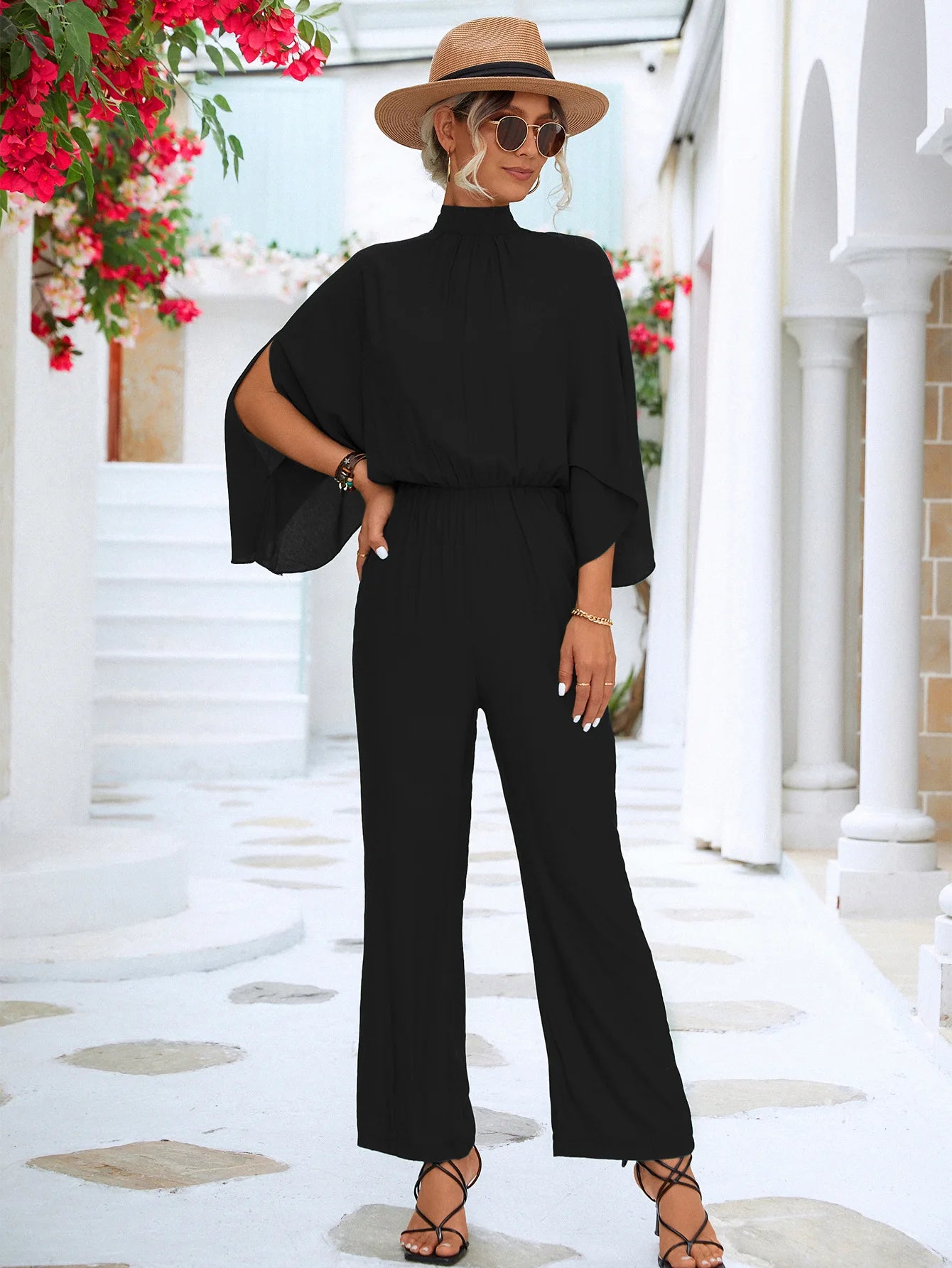 Makayla | Casual Long Sleeve Wide Legs Jumpsuit