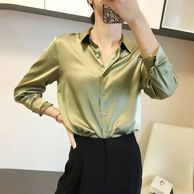 Alessandra | Plain Long Sleeve Blouse