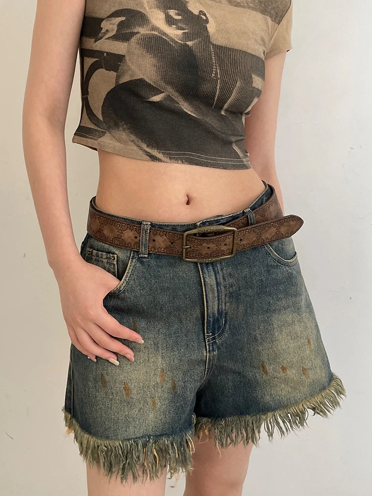 Grace | Retro Y2K PU Leather Belt - TrendHavenCo