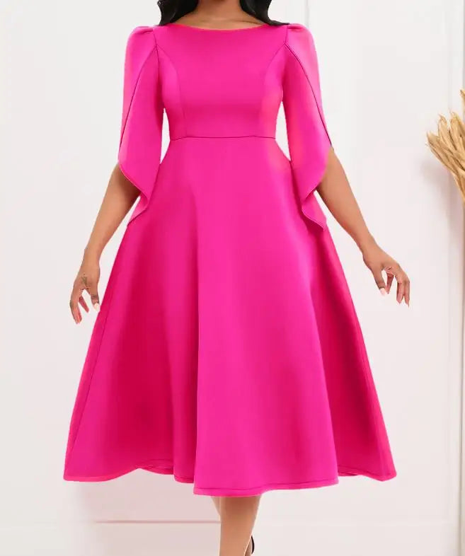 Gemma | Elegant Party Round Neck Slim Evening Dress