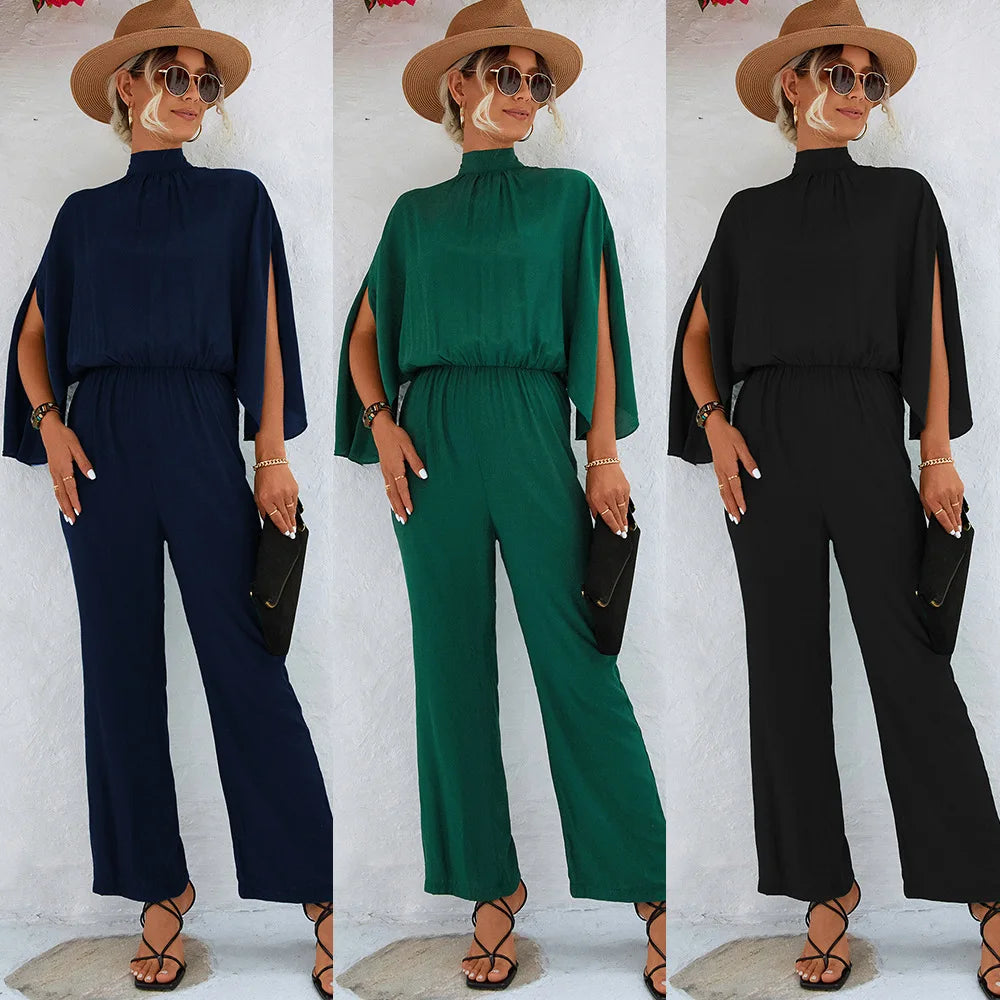 Makayla | Casual Long Sleeve Wide Legs Jumpsuit