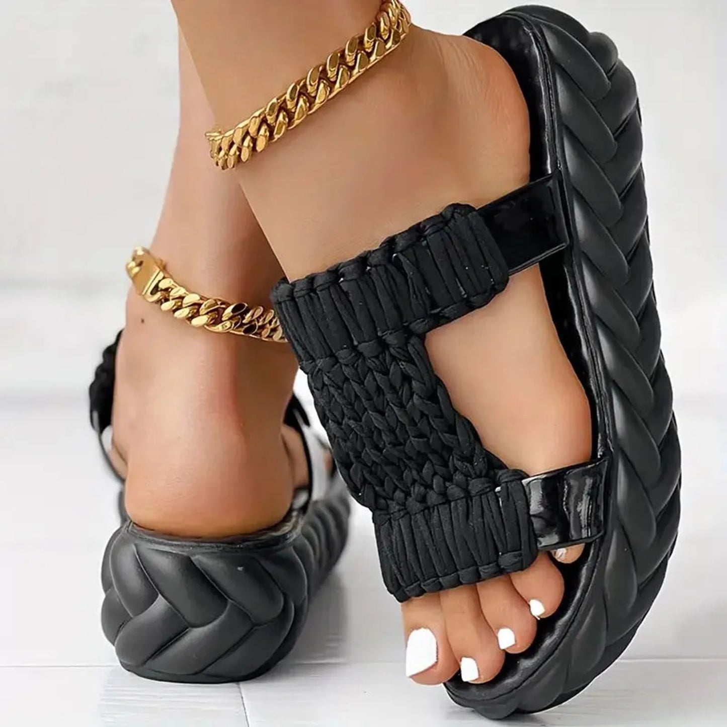 Macie | Women Wedge Slides Sandals