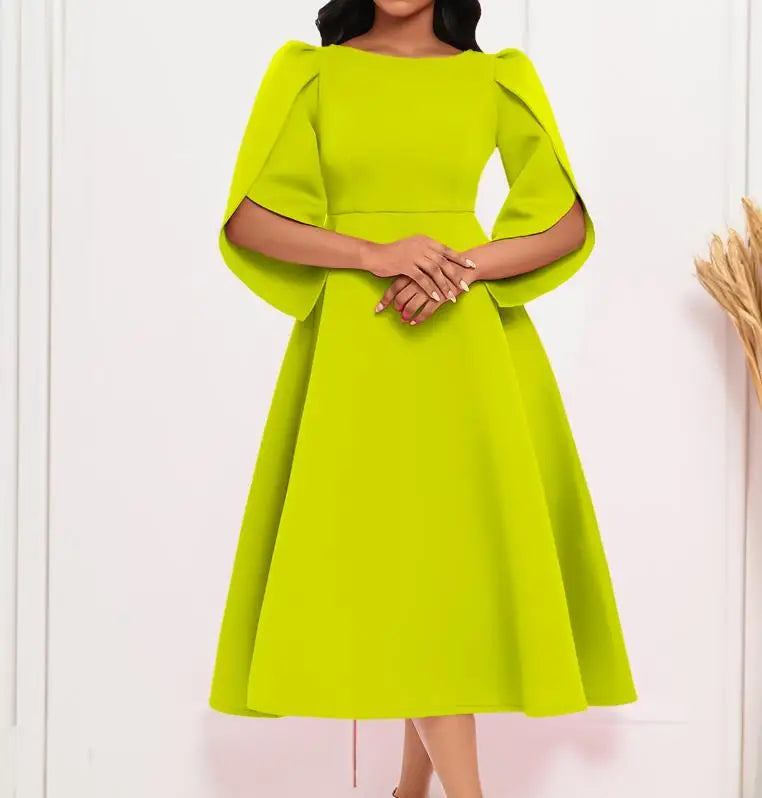 Gemma | Elegant Party Round Neck Slim Evening Dress