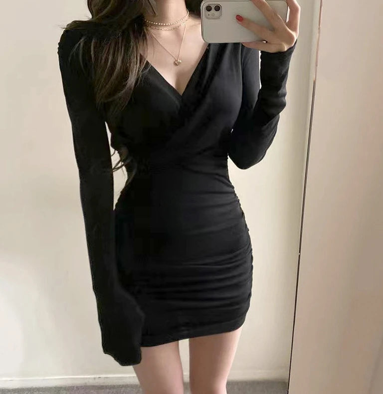 Maisie | Colorblock Long Sleeve Knit Dress
