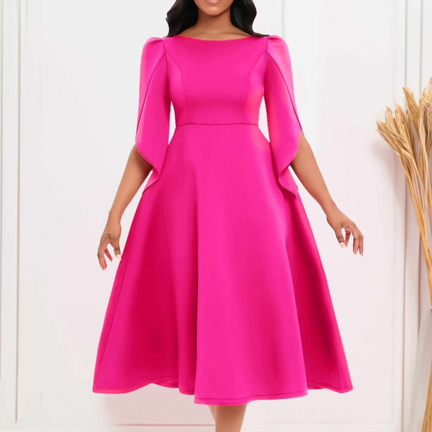 Gemma | Elegant Party Round Neck Slim Evening Dress