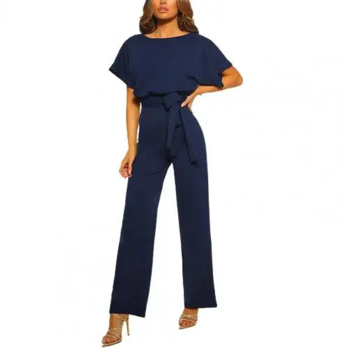 Aliana | High Waist Straight Leg Romper
