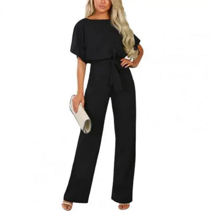 Aliana | High Waist Straight Leg Romper