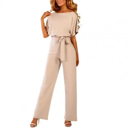 Aliana | High Waist Straight Leg Romper