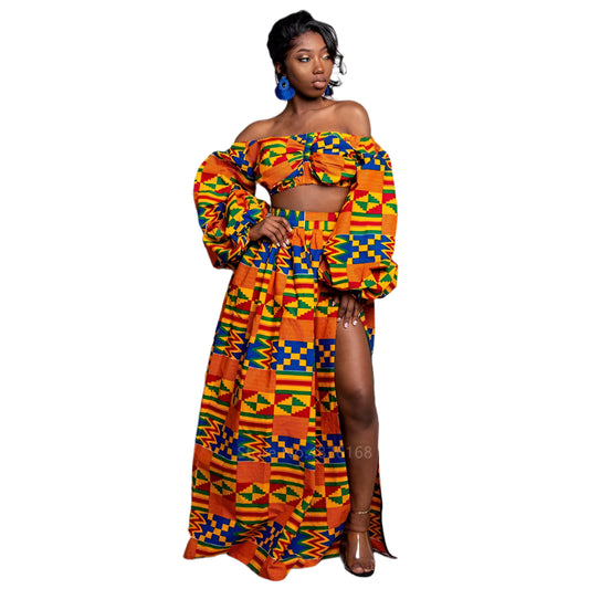 Evangeline | Women Autumn 2-piece Set Split Skirts