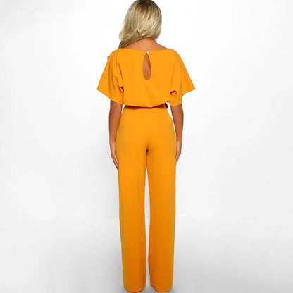 Aliana | High Waist Straight Leg Romper