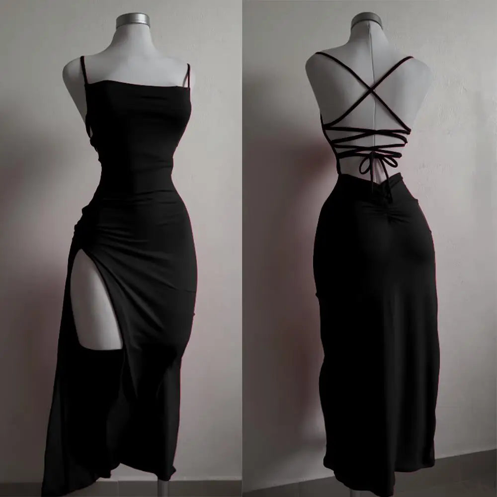 Ruby | Halter Strap Hip-Hugging Dress - TrendHavenCo