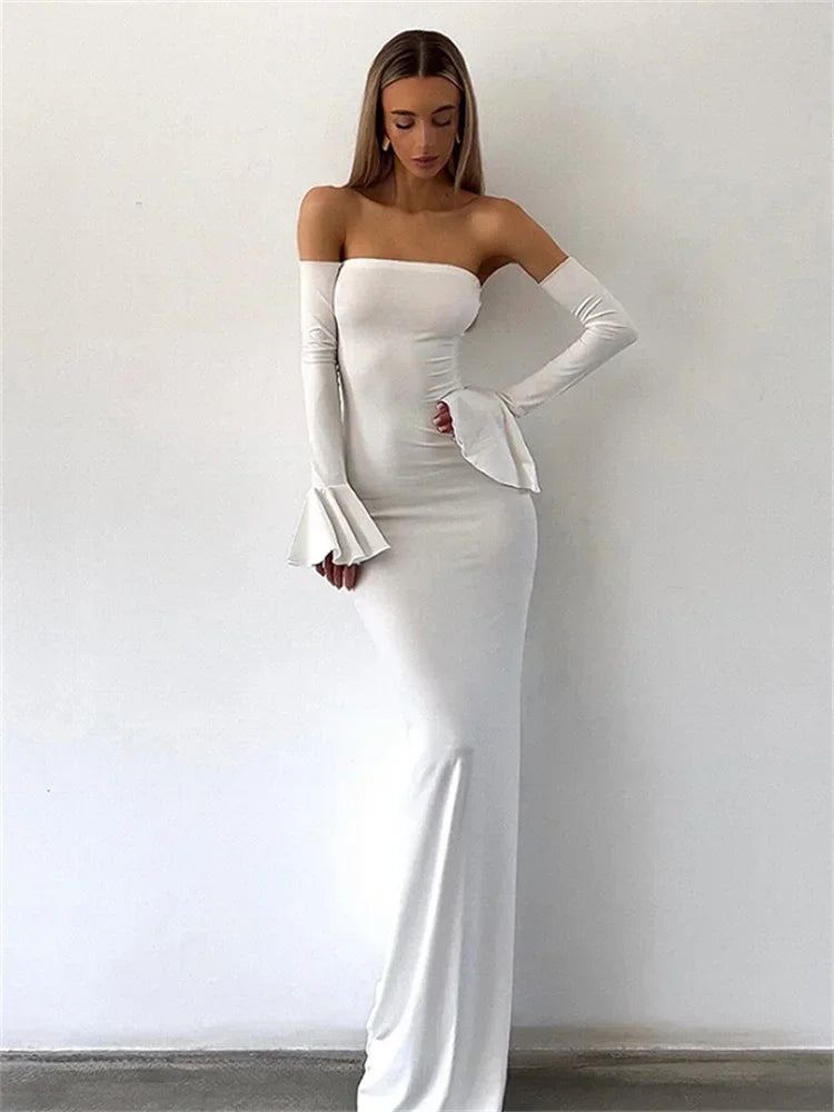 Adriana | Elegant Evening Off Shoulder Dress
