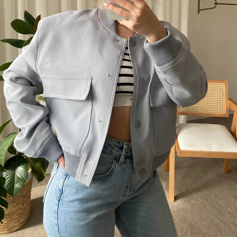 Adaline | Long Sleeve Bomber Jacket
