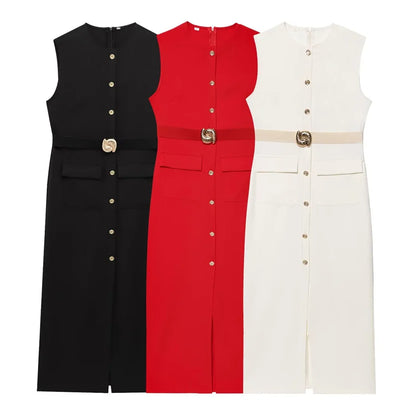 Daniela | Button Up Sleeveless Sundress