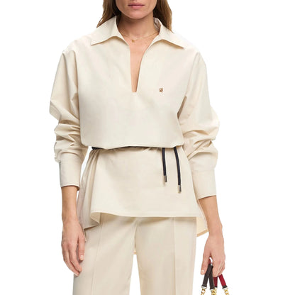 Abby | Women Elegant Solid Blouse - TrendHavenCo