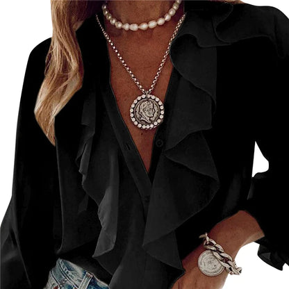 Raven | Chiffon Solid Color Shirts