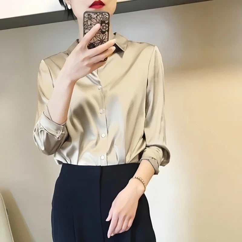 Alessandra | Plain Long Sleeve Blouse
