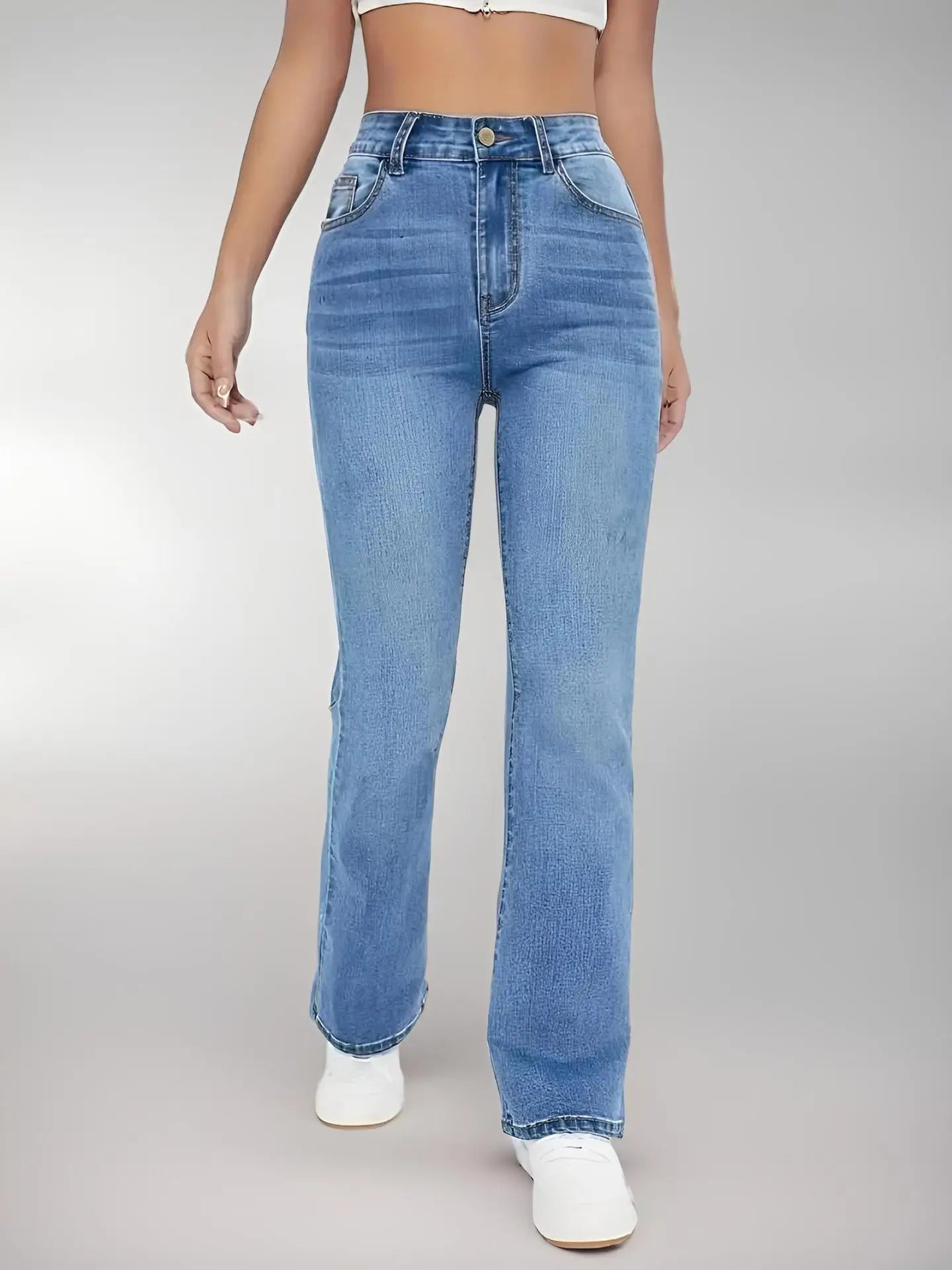 New women's hot jeans slimming European and American style casual versatile high waist washed Denim trousers for women - TrendHavenCo