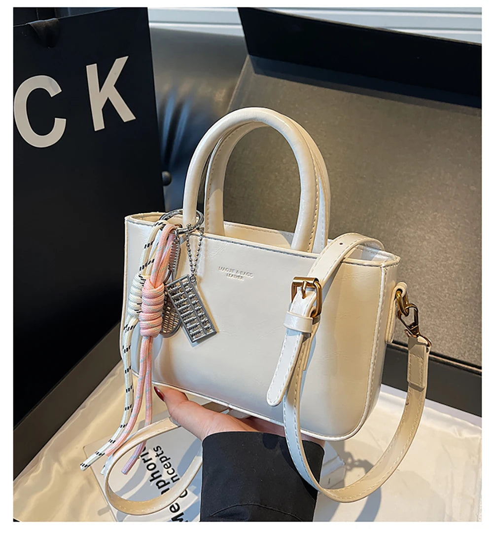 Audrey | Top-handle Single Shoulder Bags with Pendant - TrendHavenCo