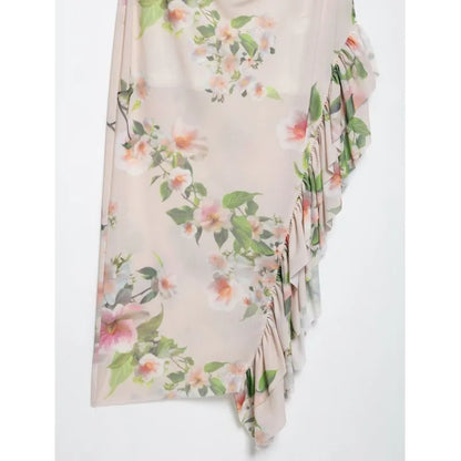 Aitana | Backless Asymmetric Dress With Thin Straps